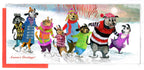 Dogs Skating Boxed Notes - Set of 8 Trifold Cards