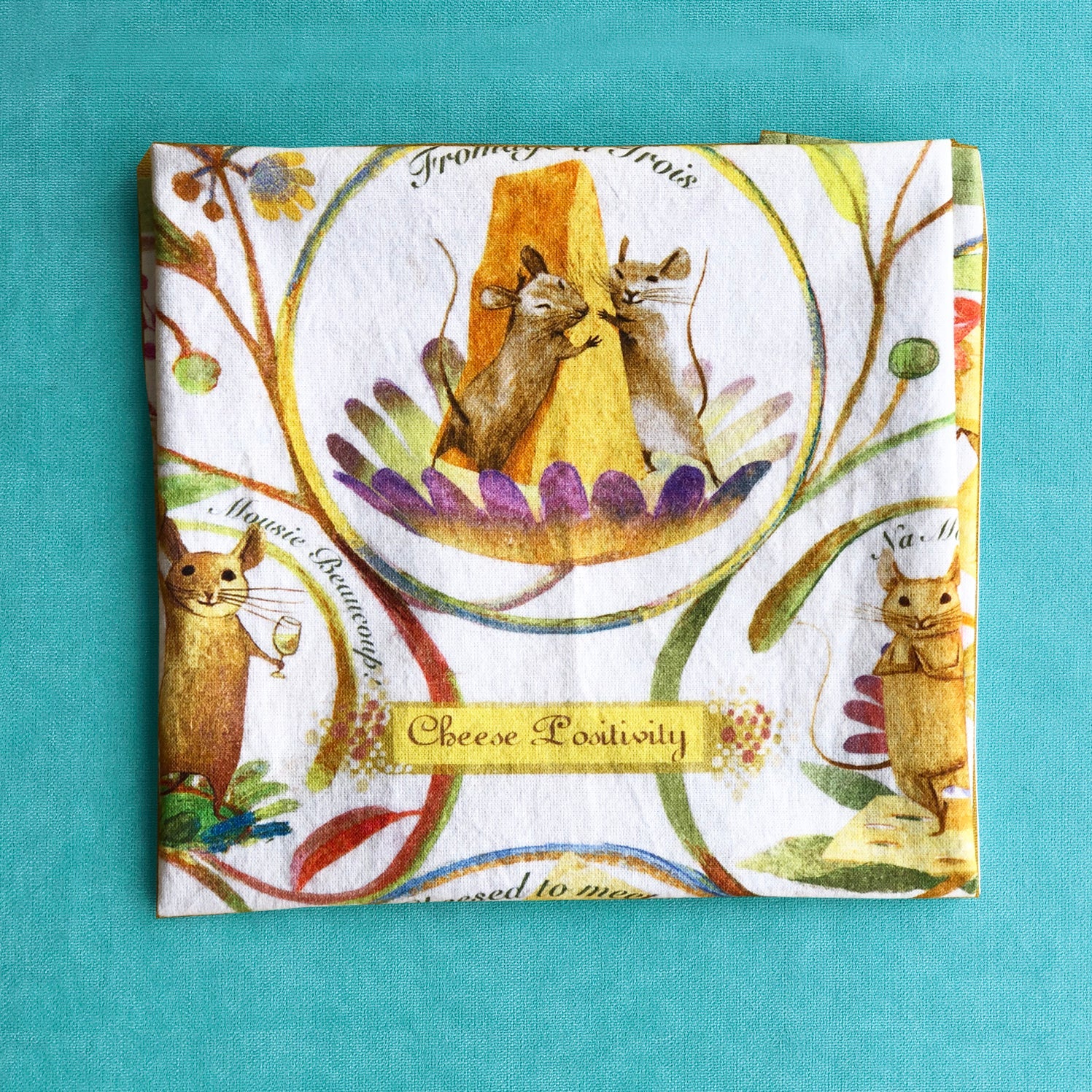 NEW-Asciugamano per il tè di positività al formaggio