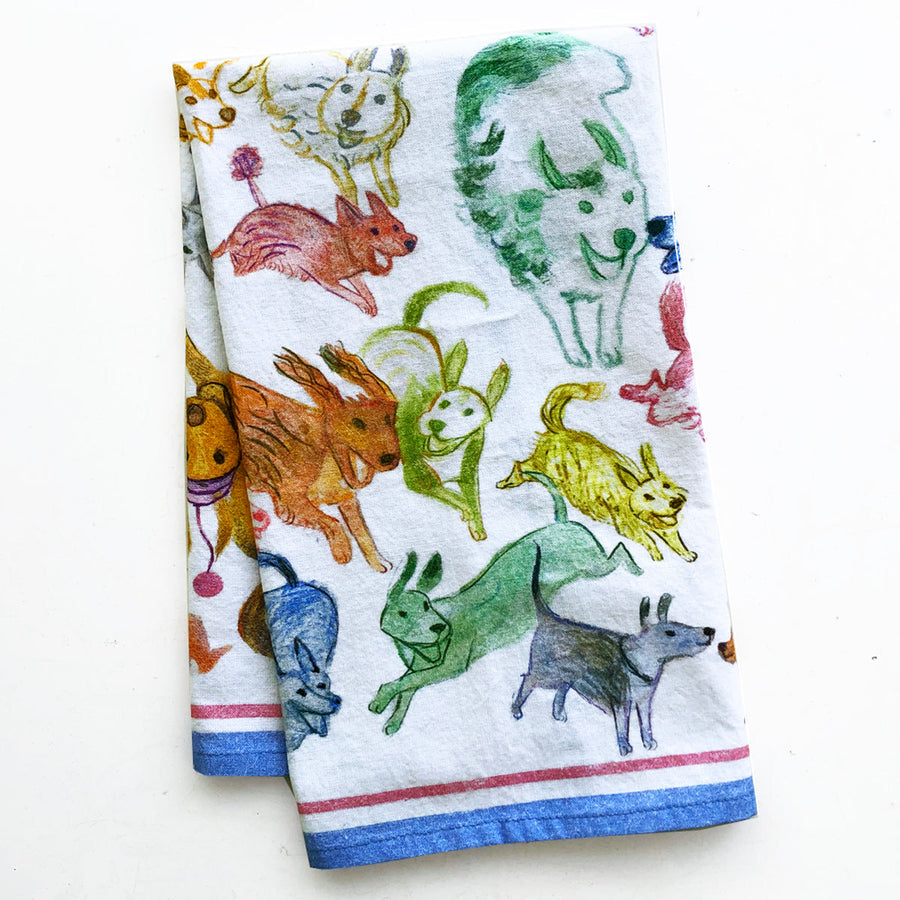 NEW - Dog Park Tea Towel