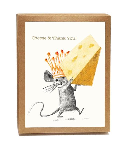Cheese & Thank You Boxed Notes - Set of 8 Cards