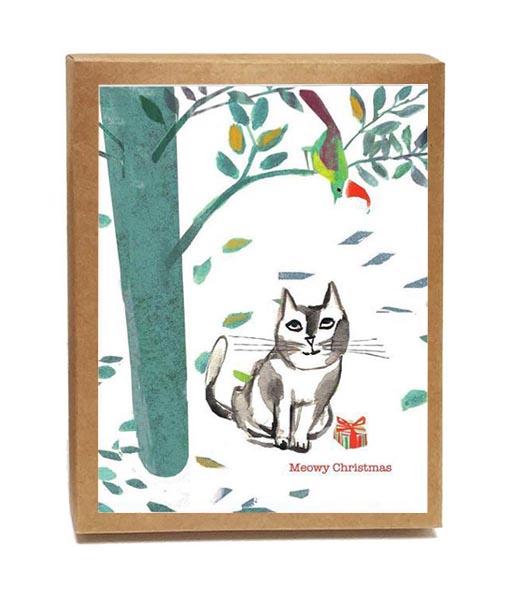Meowy Christmas Boxed Notes - Set of 8 Cards