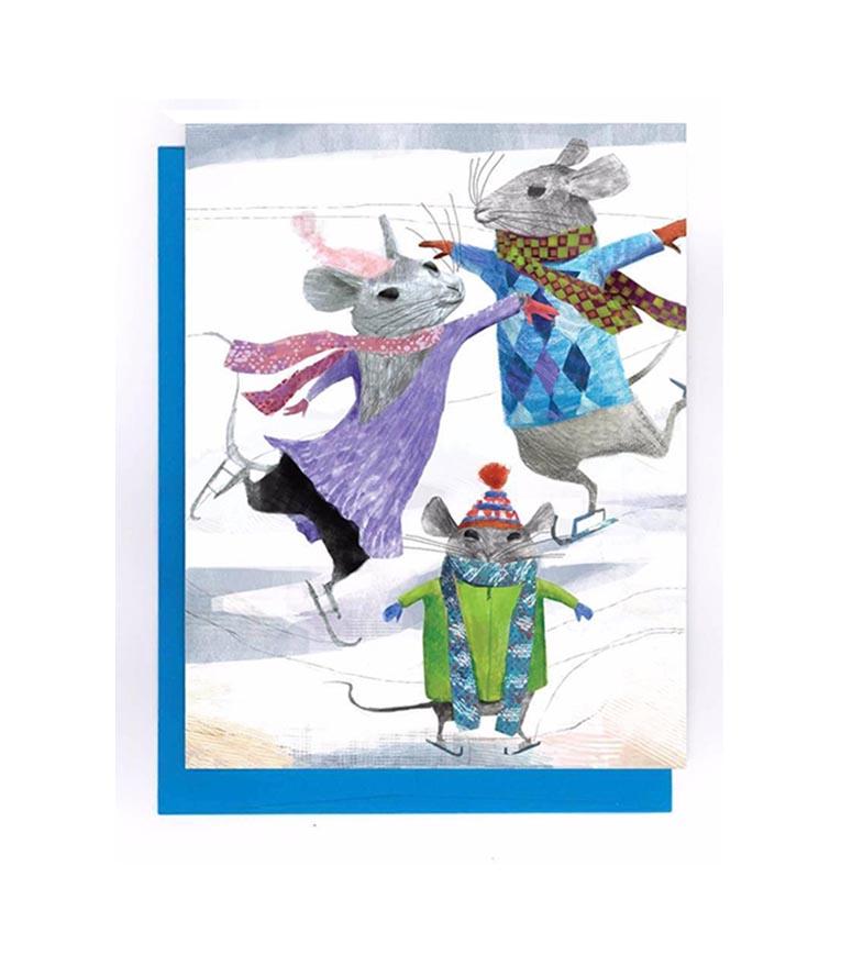 Mice Skating Boxed Notes - Set of 8 Cards